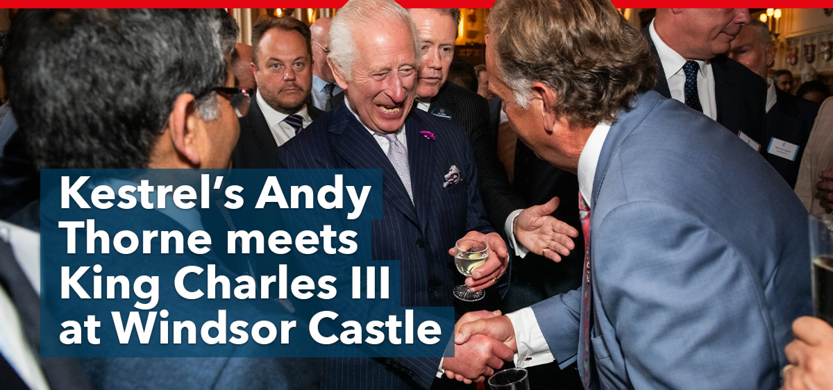 Andy Thorne meets King Charles III at Windsor Castle for Kings Awards of Enterprise International Trade 2024 celebrations