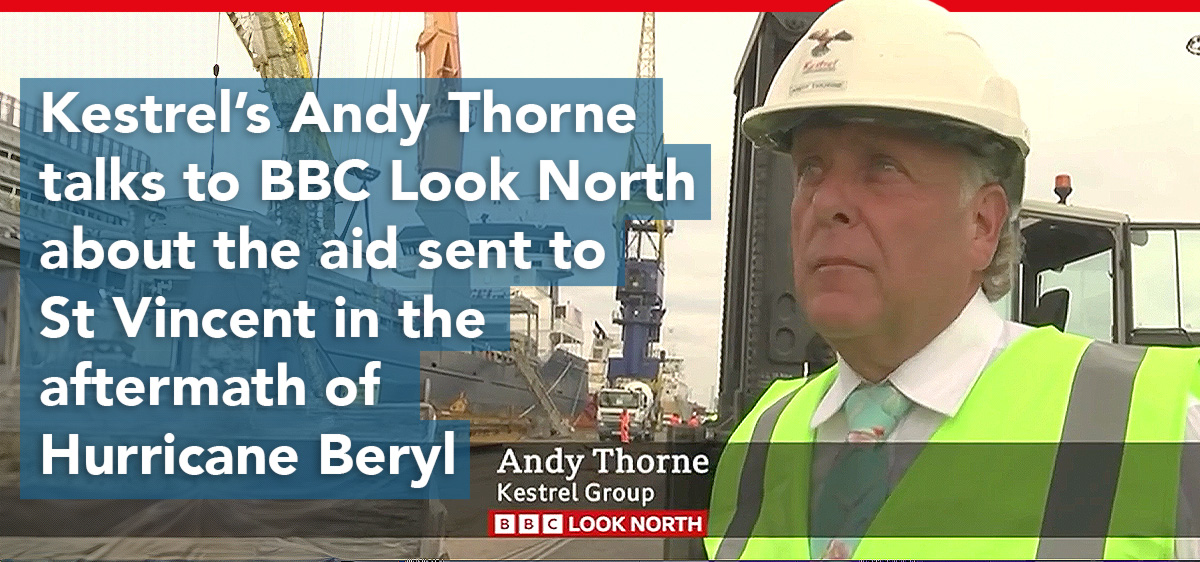 BBC Look North - Loading Hurricane Aid in Hull